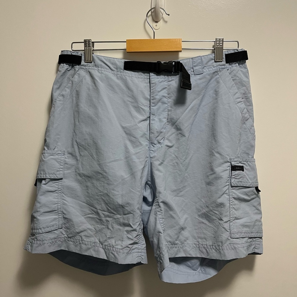 REI Women’s Cargo Style Hiking Shorts Light Blue Size 14 Gorpcore